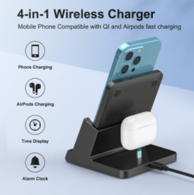 PS508.  Desktop type four in one wireless charger headset wireless charger;  watch wireless charger car key wireless charger QI wireless charger