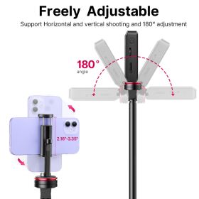 MT-54 Metal Portable Light Stand with Phone Holder Mount Tripod Monopod for Led Video Light Camera Smartphone Projector