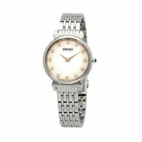 Seiko SFQ803 Stainless Steel Pink Gradient Mother of Pearl Dial Women's Watch