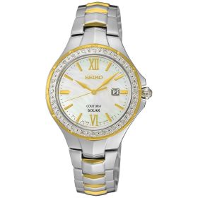 Seiko SUT240 Coutura 24 Diamond Mother of Pearl Dial Two Tone Stainless Women's Watch